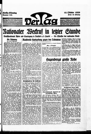 Der Tag vom 15.10.1929