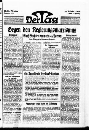 Der Tag on Oct 22, 1929