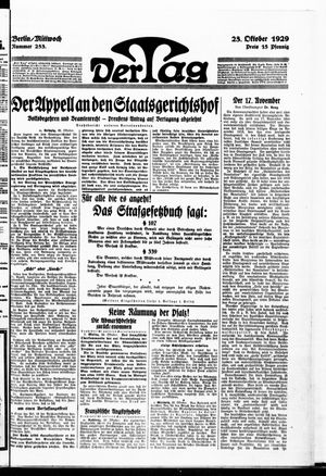 Der Tag vom 23.10.1929