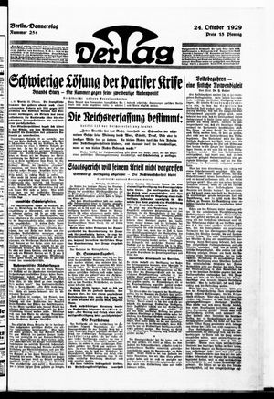 Der Tag on Oct 24, 1929