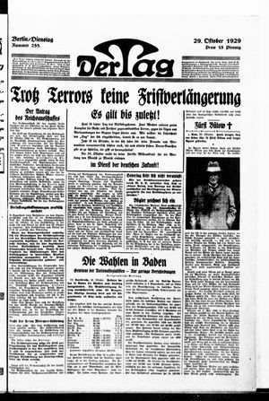 Der Tag vom 29.10.1929