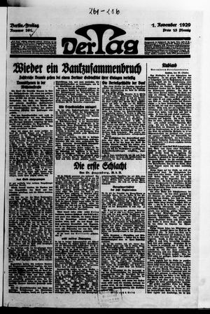 Der Tag vom 01.11.1929