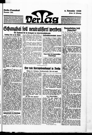 Der Tag vom 09.11.1929