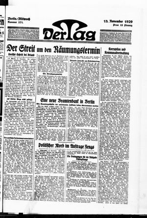 Der Tag vom 13.11.1929