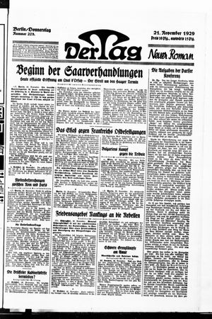 Der Tag vom 21.11.1929