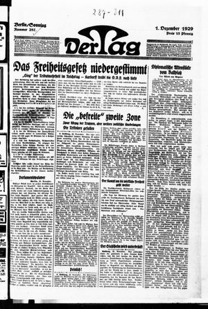 Der Tag vom 01.12.1929