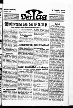 Der Tag vom 05.12.1929