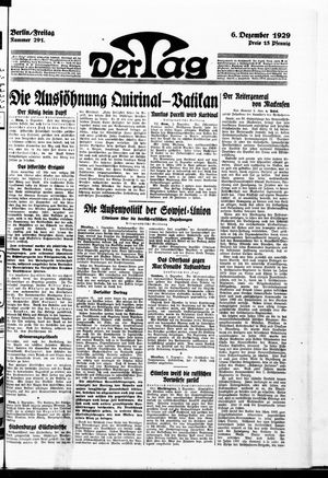 Der Tag vom 06.12.1929