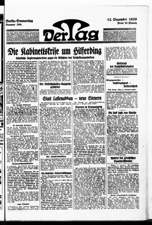 Der Tag vom 12.12.1929