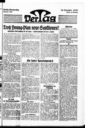 Der Tag vom 19.12.1929
