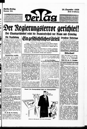 Der Tag vom 20.12.1929