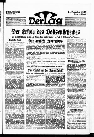 Der Tag vom 24.12.1929