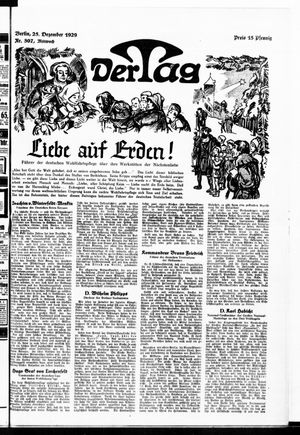 Der Tag vom 25.12.1929