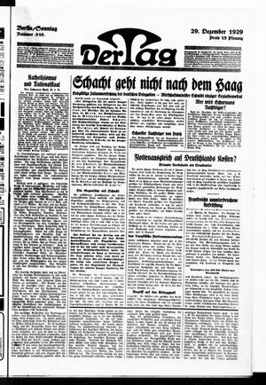 Der Tag vom 29.12.1929