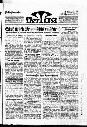 Der Tag vom 02.01.1930