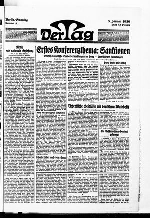 Der Tag on Jan 5, 1930