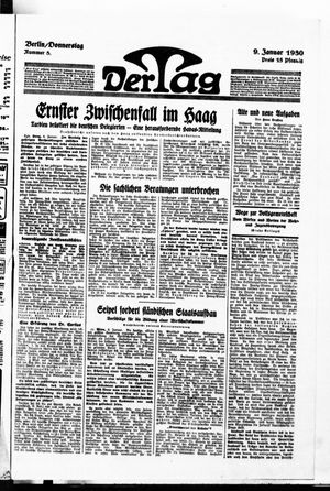 Der Tag vom 09.01.1930