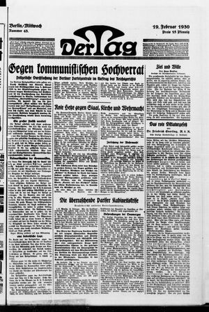 Der Tag vom 19.02.1930