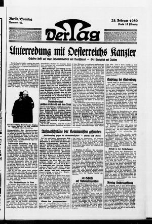 Der Tag vom 23.02.1930