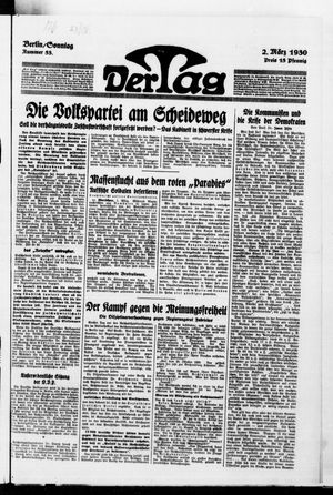 Der Tag on Mar 2, 1930