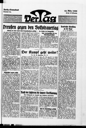 Der Tag vom 15.03.1930