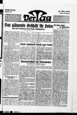 Der Tag vom 28.03.1930