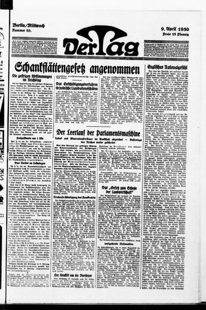 Der Tag vom 09.04.1930