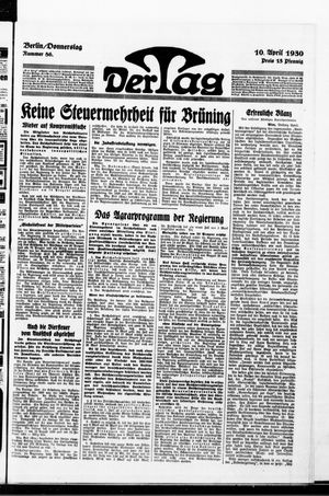 Der Tag vom 10.04.1930