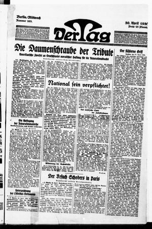 Der Tag vom 30.04.1930