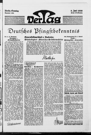 Der Tag vom 08.06.1930