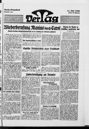 Der Tag vom 14.06.1930