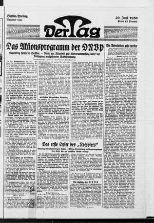 Der Tag vom 20.06.1930