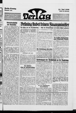 Der Tag vom 22.06.1930