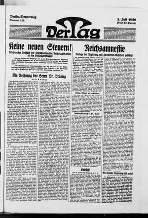 Der Tag vom 03.07.1930