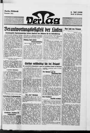 Der Tag vom 09.07.1930