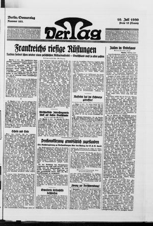Der Tag vom 10.07.1930