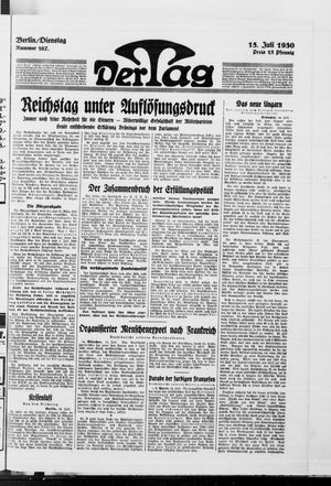 Der Tag vom 15.07.1930