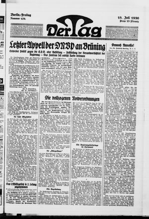 Der Tag vom 18.07.1930