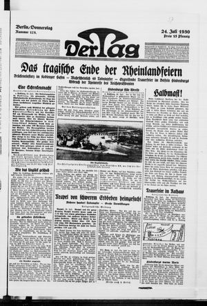 Der Tag vom 24.07.1930