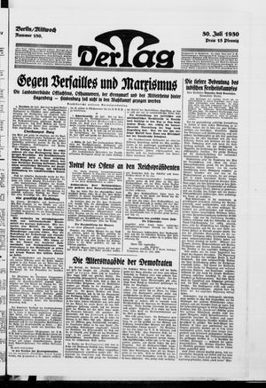 Der Tag vom 30.07.1930