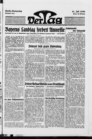 Der Tag vom 31.07.1930
