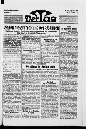Der Tag vom 07.08.1930