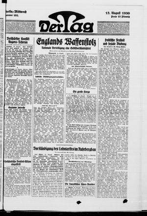 Der Tag vom 13.08.1930