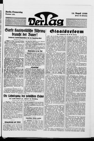 Der Tag vom 14.08.1930