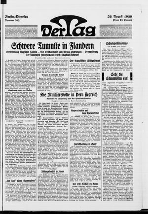 Der Tag vom 26.08.1930