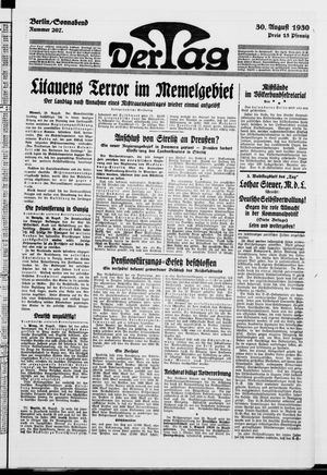 Der Tag vom 30.08.1930