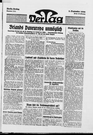 Der Tag vom 05.09.1930