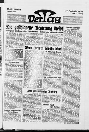 Der Tag vom 17.09.1930