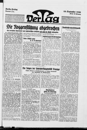 Der Tag vom 19.09.1930