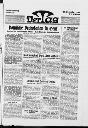 Der Tag vom 23.09.1930